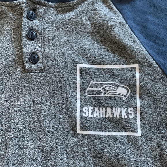 NFL Seattle Seahawks Lightweight Henley Hoodie - Picture 2 of 6